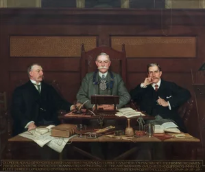 G. Blackall-Simonds (First Master), with Gerald Horsley and Mervyn Macartney, Presiding over the 25th Anniversary Meeting of the Art Worker